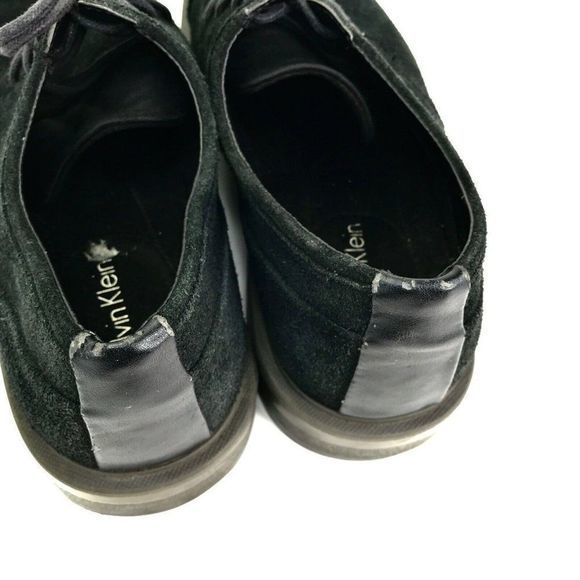Calvin Klein Upton Men's US 9.5 Black Suede Stitch Oxfords shoes Cap Toe 34F0582 - Picture 5 of 10